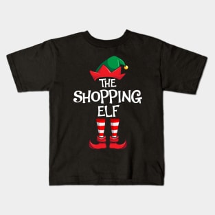 Shopping Elf Matching Family Christmas Shopper Kids T-Shirt